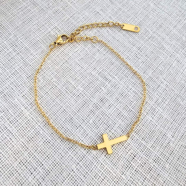 ALINA Gold Cross Bracelet