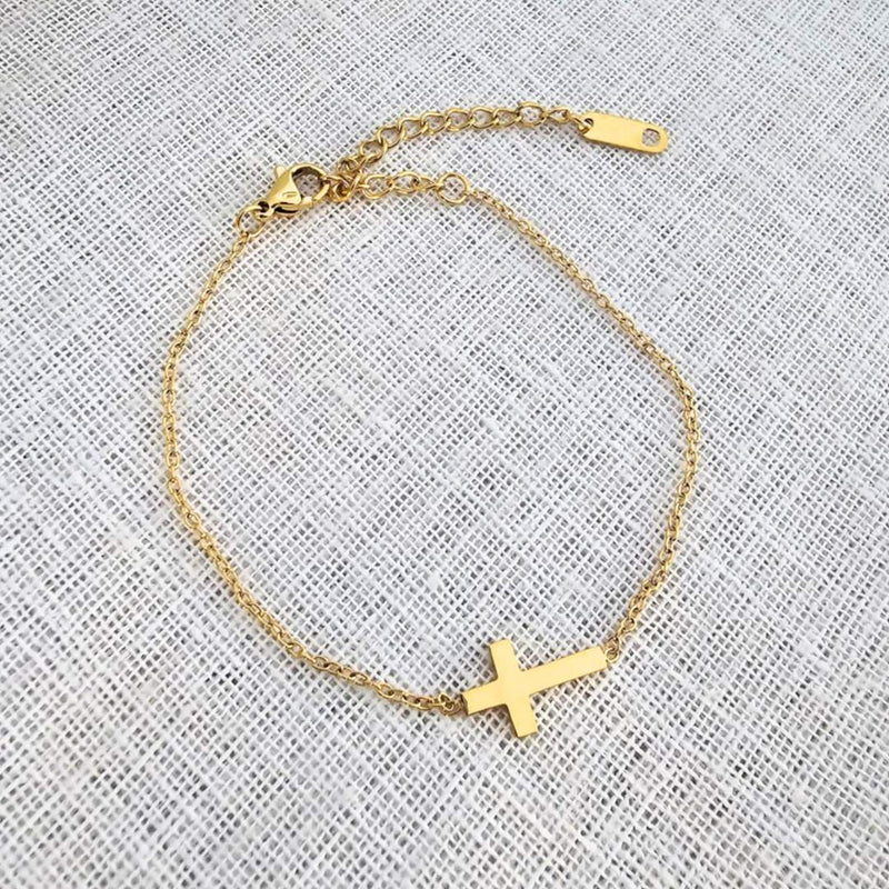 ALINA Gold Cross Bracelet