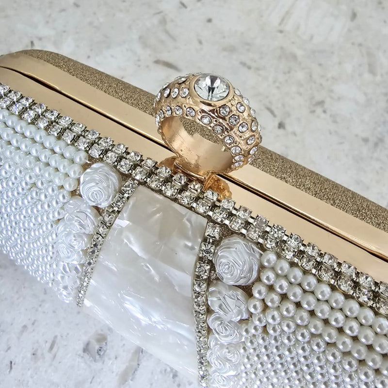 BIANCA Clutch Bag | Pearl