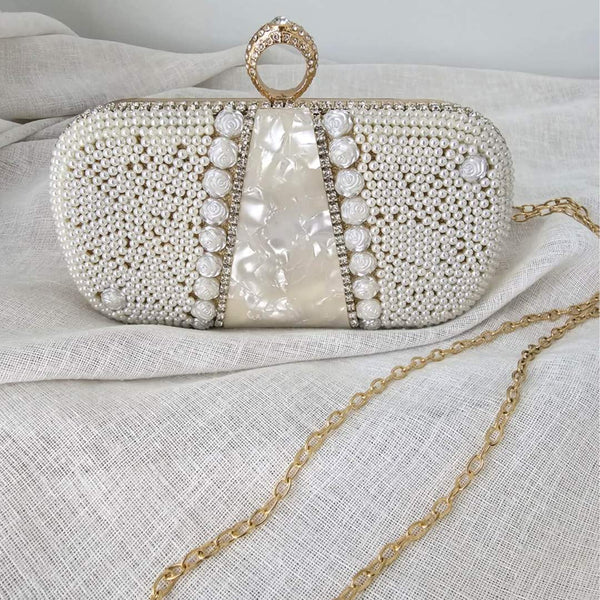BIANCA Clutch Bag | Pearl