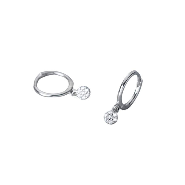 FLOWER Sterling Silver Hoop Earrings