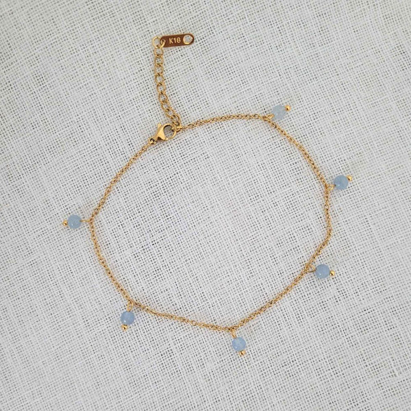 SKYE Gold Blue Beads Anklet