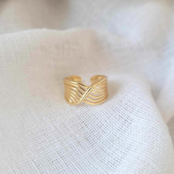 NOVA Sterling Silver 18k Gold Plated Ring