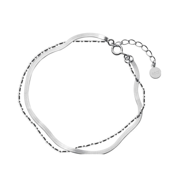 CARINA 925 Sterling Silver Double Bracelet