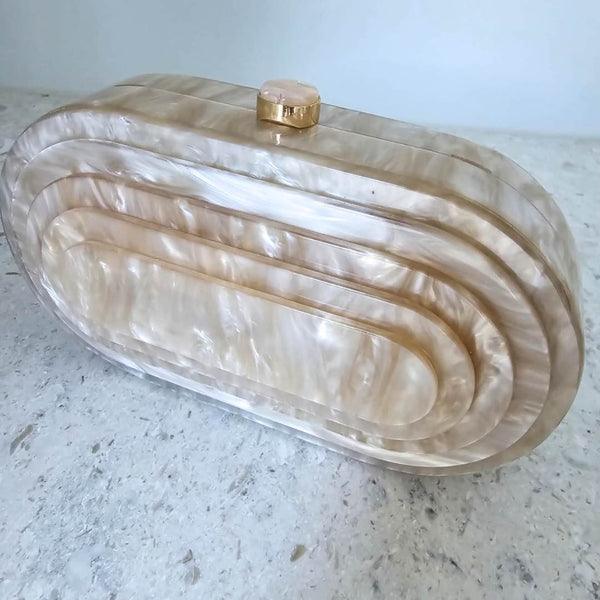 ADELE Clutch Bag | Champagne