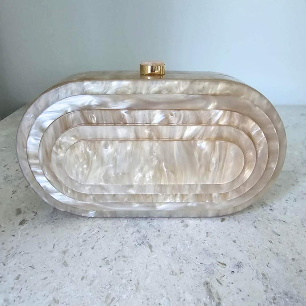 ADELE Clutch Bag | Champagne