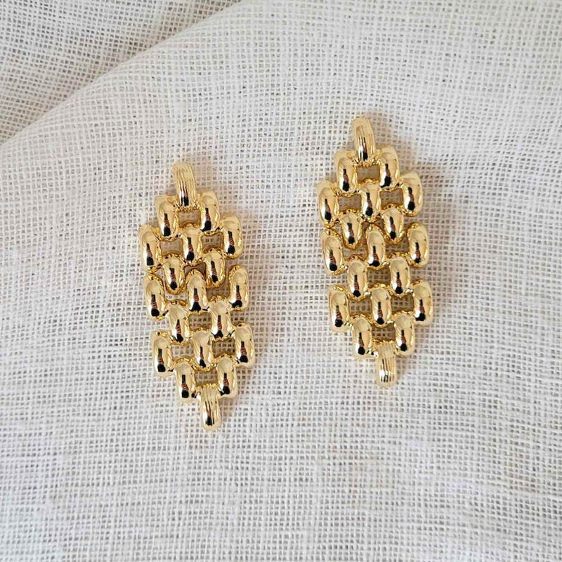 Celeste Gold Statement Earrings