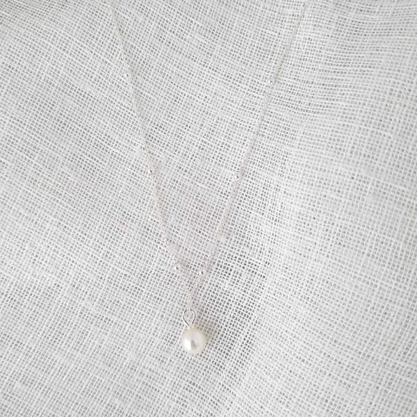 PEARL Sterling Silver Bead Necklace