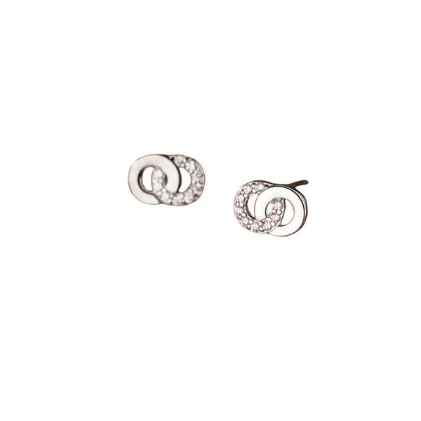 LILA Sterling Silver Double Circle Stud Earrings