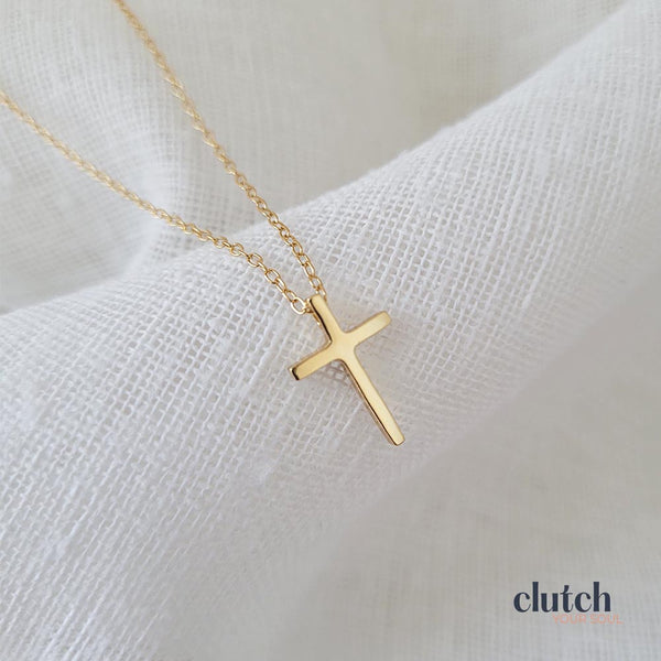 sterling silver gold plated cross necklace