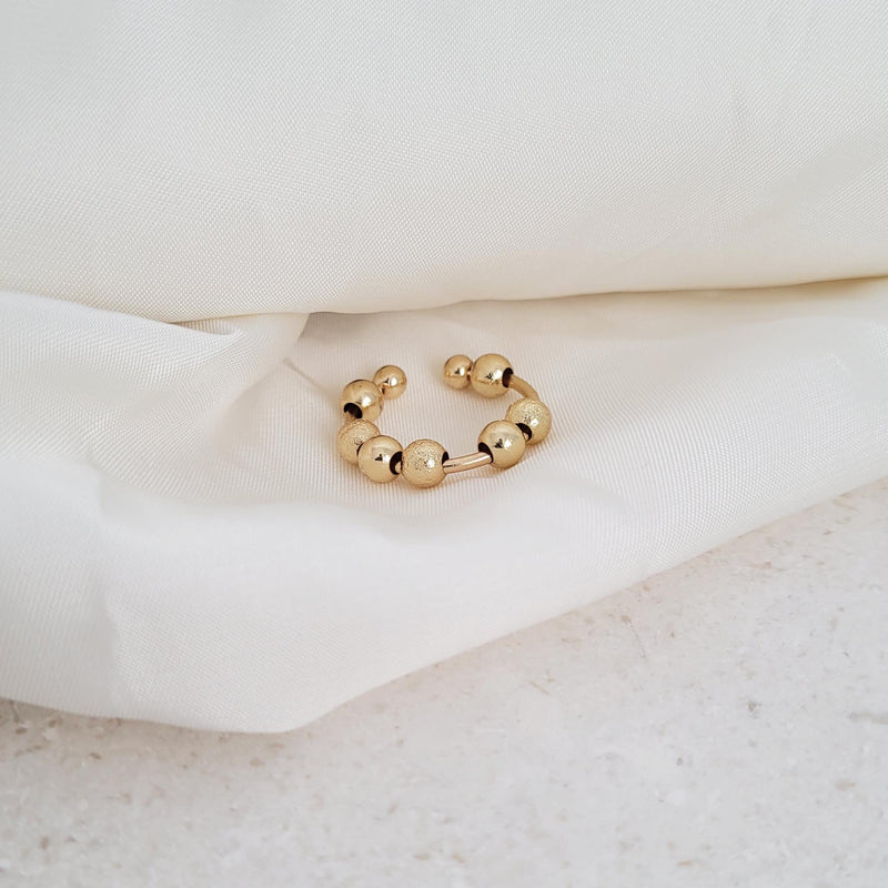 Calming Fidget Spinning Ring Gold Beads Clutch Your Soul
