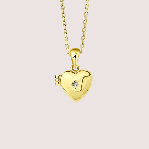 LOCKET Sterling Silver 18k Gold Plated  Necklace