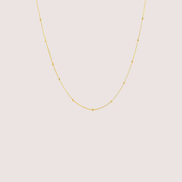SARA Sterling Silver 18k Gold Plated Small Bead Necklace
