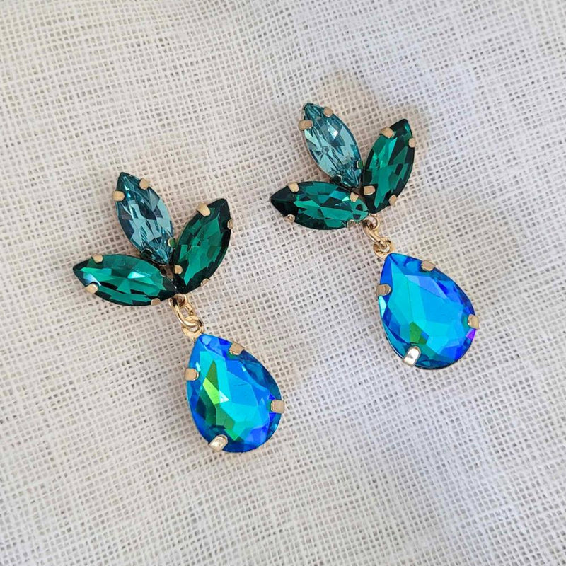 BLOOM Lux Statement Crystal Earrings 3 colours