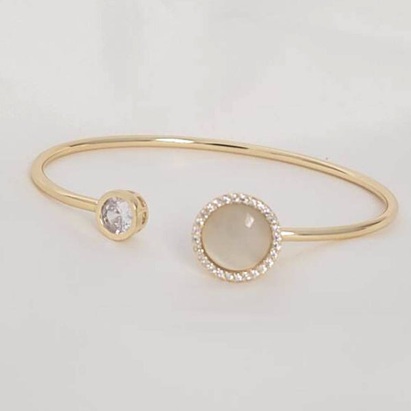 Calming Fidget Spinning Bracelet | Gold Opal