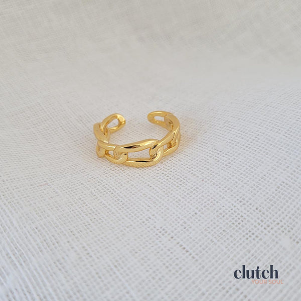 sterling silver gold plated braid ring