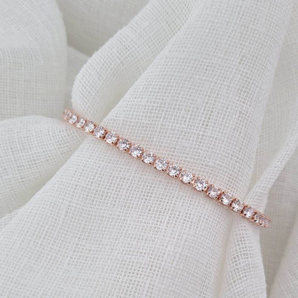 Rose gold tennis bracelet